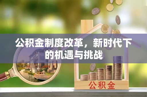 苏尼特右旗公积金制度改革，新时代下的机遇与挑战